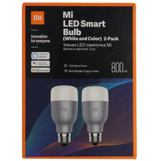 XIAOMI MI LED SMART BULB WHITE AND COLOR 2-PACK XIAOMI MI LED SMART BULB WHITE AND COLOR 2-PACK