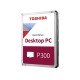 TOSHIBA P300 INTERNAL HARD DRIVE 4 TB 5400 RPM 128 MB 3.5" SERIAL ATA III HDWD240UZSVA