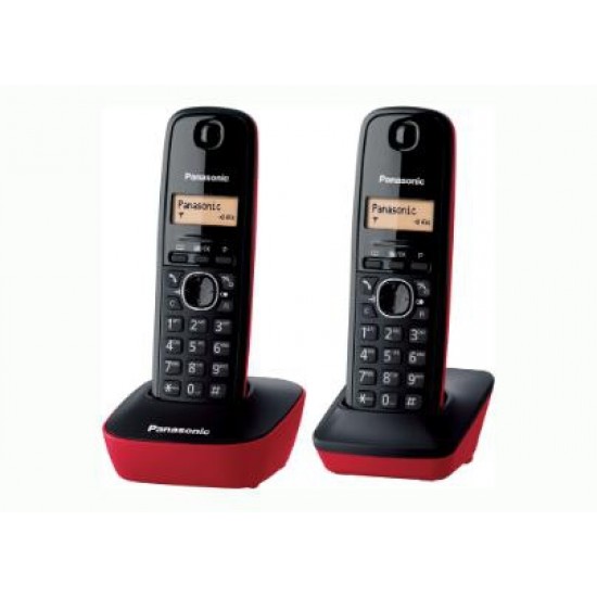 PANASONIC WIRELESS TELEPHONE KX-TG1612SPR RED/BLACK DUO