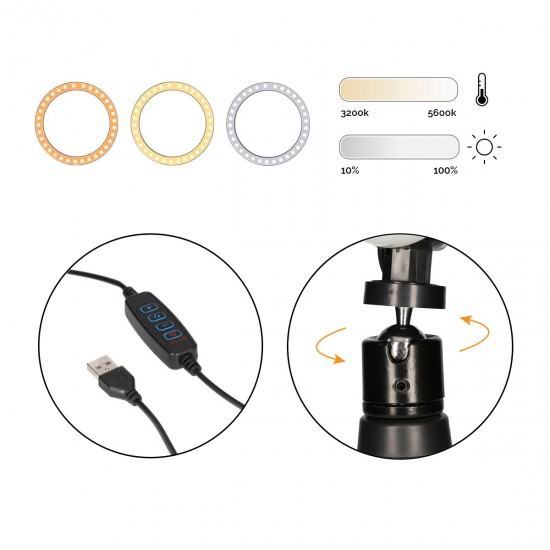 KSIX KIT STUDIO RING LIGHT WITH TRIPOD FOR SMARTPHONE KSIX KIT STUDIO RING LIGHT WITH TRIPOD FOR SMARTPHONE