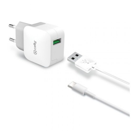 CELLY MAINS CHARGER 2 4A OUTPUT AND WHITE TYPOC CABLE TCUSBTYPEC CELLY MAINS CHARGER 2 4A OUTPUT AND WHITE TYPOC CABLE TCUSBTYPEC