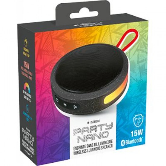 BIGBEN PARTY LUMINOUS LOUDSPEAKER BT 15W TWS BLACK PARTYBTIPNANOBKR BIGBEN PARTY LUMINOUS LOUDSPEAKER BT 15W TWS BLACK PARTYBTIPNANOBKR