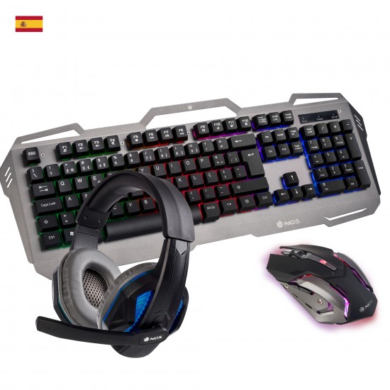 NGS GAMING PACK GBX-1500: KEYBOARD + MOUSE + HEADPHONES