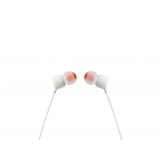 JBL TUNE 110 IN-EAR HEADPHONES WHITE JBLT110WHT JBL TUNE 110 IN-EAR HEADPHONES WHITE JBLT110WHT