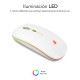 SUBBLIM LED DUAL FLAT MOUSE 1600 DPI WHITE SUBMO-LDFLAT2 SUBBLIM LED DUAL FLAT MOUSE 1600 DPI WHITE SUBMO-LDFLAT2