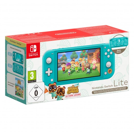 NINTENDO SWITH LITE TURQUOISE CONSOLE + ANIMAL CROSSING NEW HORIZONS SPECIAL EDITION NINTENDO SWITH LITE TURQUOISE CONSOLE + ANIMAL CROSSING NEW HORIZONS SPECIAL EDITION