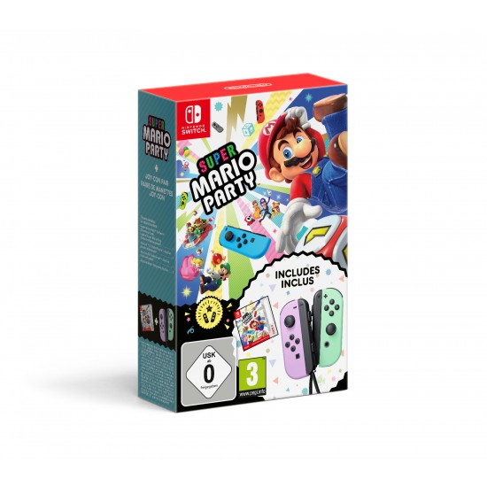 NINTENDO SWITCH JOYCON CONTROLLER DOUBLE PACK PURPLE AND GREEN + SUPER MARIO PARTY SWITCH NINTENDO SWITCH JOYCON CONTROLLER DOUBLE PACK PURPLE AND GREEN + SUPER MARIO PARTY SWITCH