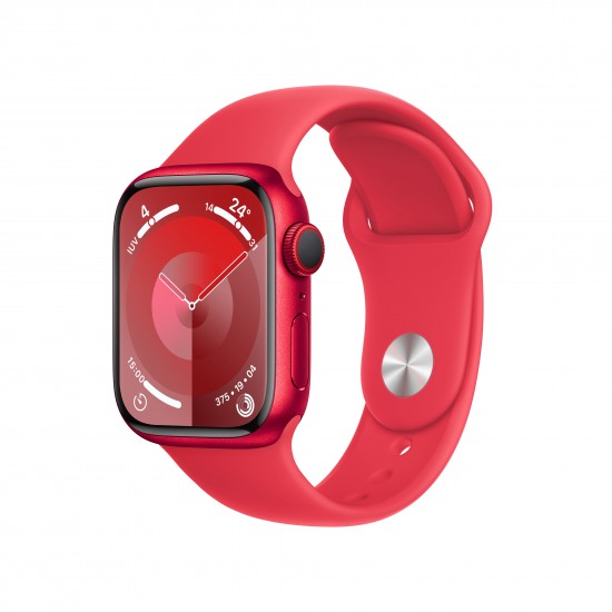 APPLE WATCH SERIES 9 41MM (PRODUCT) RED ALUMINOIUM CASE WITH (PRODUCT) RED SPORT BAND MRY83QL/A
