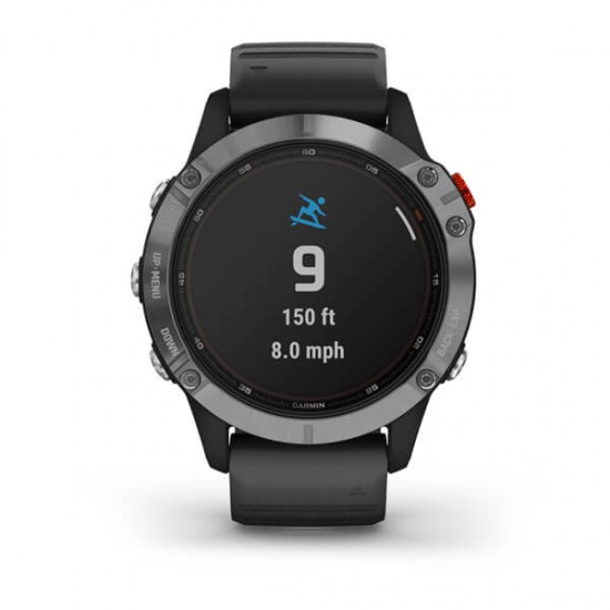 GARMIN FENIX 6 SOLAR PREMIUM MULTISPORT GPS WATCH SILVER BLACK GARMIN FENIX 6 SOLAR PREMIUM MULTISPORT GPS WATCH SILVER BLACK