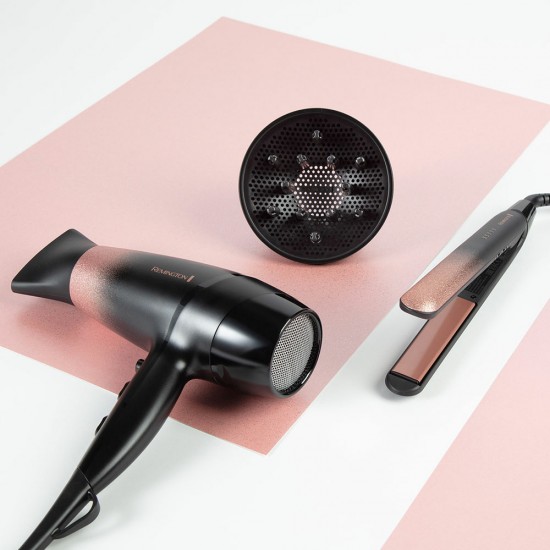 REMINGTON HAIRDRYER D5305 ROSE SHIMMER IONIC 2200W REMINGTON HAIRDRYER D5305 ROSE SHIMMER IONIC 2200W
