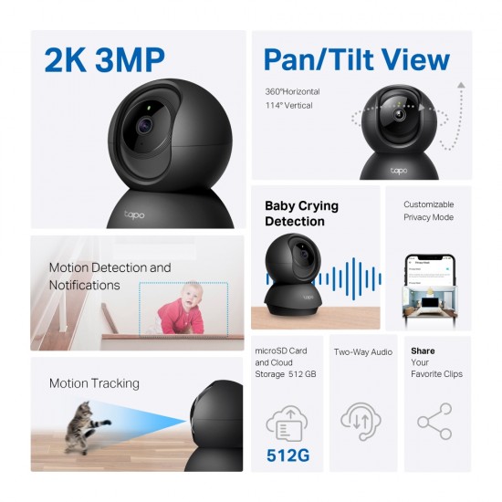 TP-LINK TAPO PAN/TILT HOME SECURITY WIFI CAMERA TAPO C211 TP-LINK TAPO PAN/TILT HOME SECURITY WIFI CAMERA TAPO C211