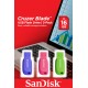 SANDISK CRUZER BLADE 16GB UNITY FLASH USB TYPE  2.0 BLUE, GREEN, PINK SDCZ50C-016G-B46T