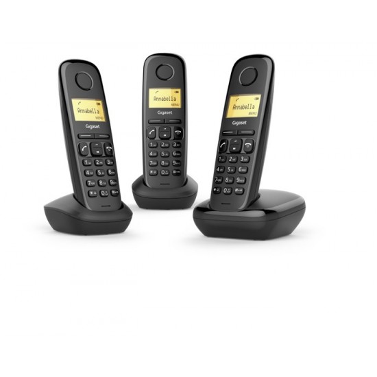 GIGASET WIRELESS PHONE A170 TRIO BLACK (L36852-H2802-D211)