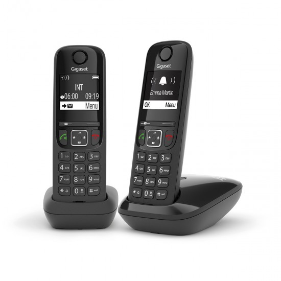 GIGASET WIRELESS PHONE AS690 DUO BLACK (L36852-H2816-D201)