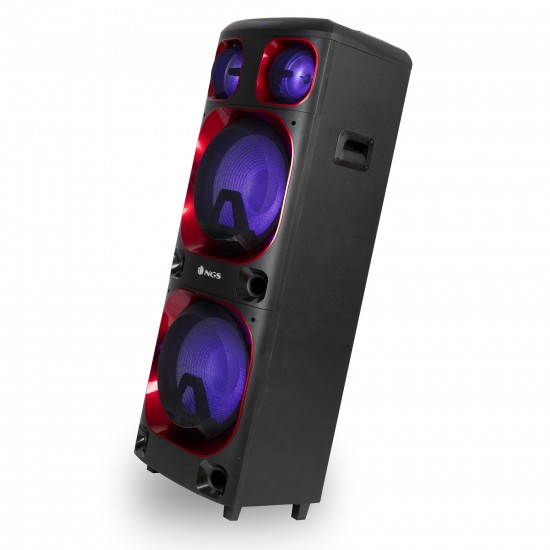 NGS PREMIUM SPEAKER WILD SKA 3 DJ SPEAKER 1200W DOUBLE SUBWOOFER 15" COMPATIBLE WITH B TECHNOLO