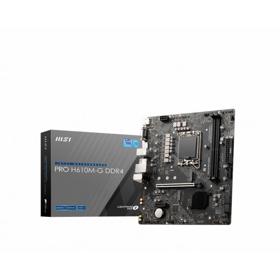 MSI PRO H610M-G DDR4 MOTHERBOARD H610 LGA1700 MICRO ATX 911-7D46 MSI PRO H610M-G DDR4 MOTHERBOARD H610 LGA1700 MICRO ATX 911-7D46