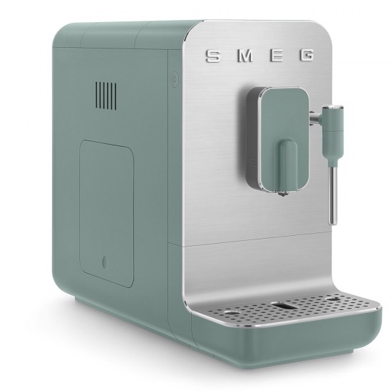 SMEG SUPERAUTOMATIC ESPRESSO MACHINE WITH MILK FROTHER 50'STYLE EMERALD GREEN BCC02EGMEU SMEG SUPERAUTOMATIC ESPRESSO MACHINE WITH MILK FROTHER 50'STYLE EMERALD GREEN BCC02EGMEU