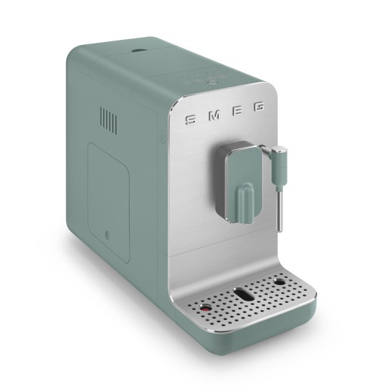 SMEG SUPERAUTOMATIC ESPRESSO MACHINE WITH MILK FROTHER 50'STYLE EMERALD GREEN BCC02EGMEU SMEG SUPERAUTOMATIC ESPRESSO MACHINE WITH MILK FROTHER 50'STYLE EMERALD GREEN BCC02EGMEU