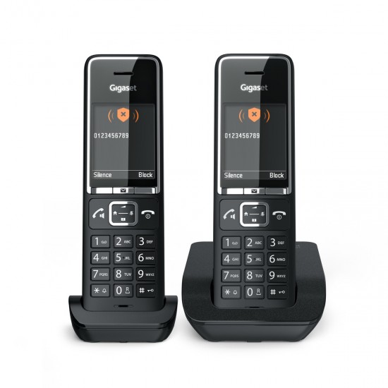 GIGASET WIRELESS PHONE COMFORT 550 DUO BLACK CHROME L36852-H3001-D204 GIGASET WIRELESS PHONE COMFORT 550 DUO BLACK CHROME L36852-H3001-D204