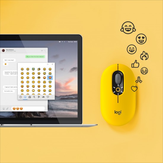LOGITECH POP MOUSE YELLOW 910-006546 LOGITECH POP MOUSE YELLOW 910-006546
