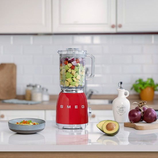 SMEG GLASS BLENDER RED BLF03RDEU SMEG GLASS BLENDER RED BLF03RDEU