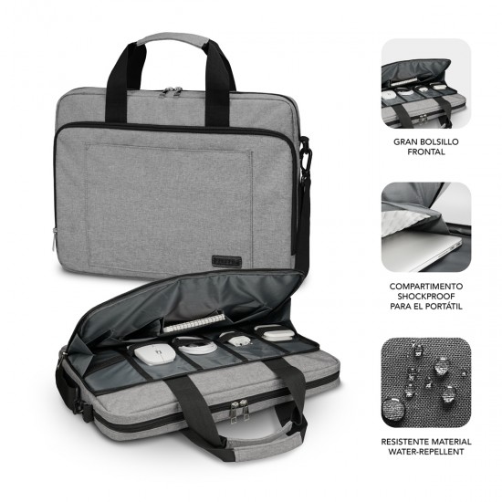 SUBBLIM AIR PADDING LAPTOP BAG 15,6" GREY SUB-LB-4APLB10 SUBBLIM AIR PADDING LAPTOP BAG 15,6" GREY SUB-LB-4APLB10