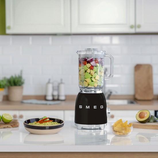 SMEG GLASS BLENDER BLACK BLF03BLEU SMEG GLASS BLENDER BLACK BLF03BLEU
