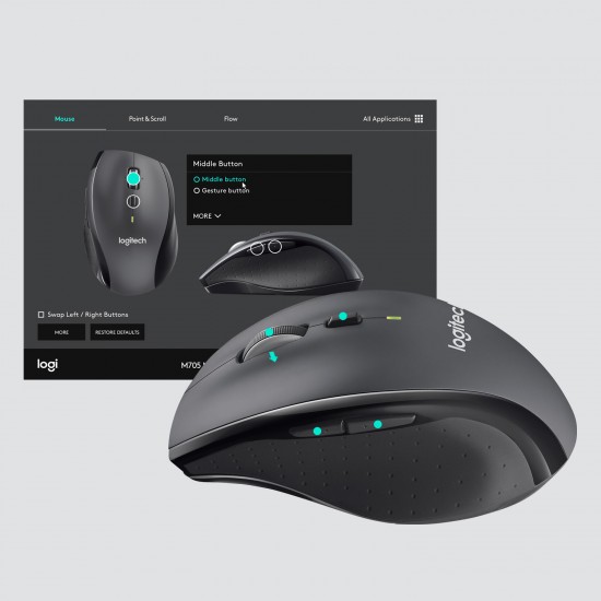LOGITECH MARATHON M705 MOUSE 910-006034 LOGITECH MARATHON M705 MOUSE 910-006034
