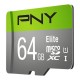 PNY MEMORY CARD ELITE MICRO SDXC 64GB CLASS 10 PNY MEMORY CARD ELITE MICRO SDXC 64GB CLASS 10