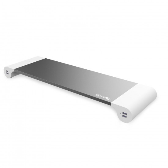 CELLY MONITOR STAND WITH 4 USB WHITE SWDESKHUBWH