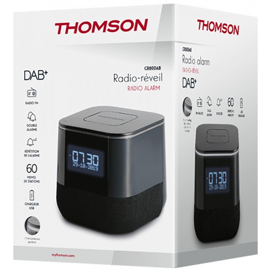 THOMSON RADIO ALARM CLOCK BLACK CR80 THOMSON RADIO ALARM CLOCK BLACK CR80