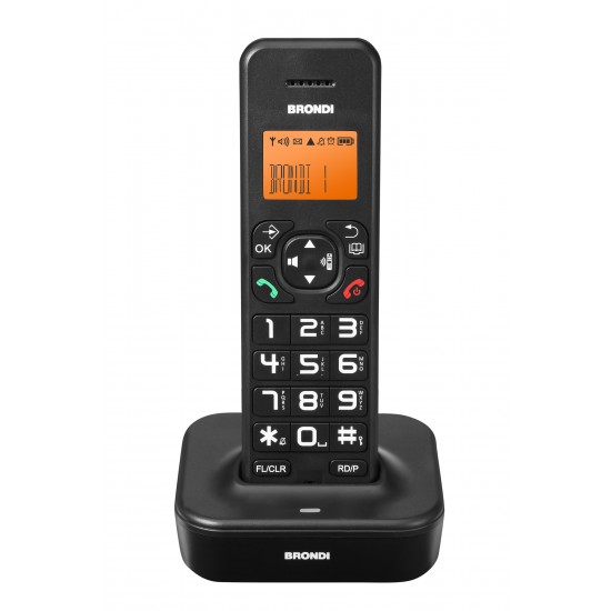 BRONDI BRAVO STAR CORDLESS SENIOR CALL IDENTIFIER BLACK BRONDI BRAVO STAR CORDLESS SENIOR CALL IDENTIFIER BLACK