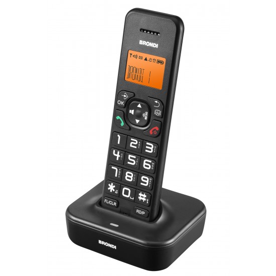 BRONDI BRAVO STAR CORDLESS SENIOR CALL IDENTIFIER BLACK BRONDI BRAVO STAR CORDLESS SENIOR CALL IDENTIFIER BLACK