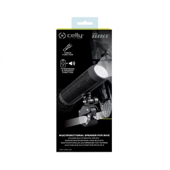 CELLY BIKE LAMP WITH POWER BANK AND SPEAKER 3600MHA 5W SPEAKERBIKEBK CELLY BIKE LAMP WITH POWER BANK AND SPEAKER 3600MHA 5W SPEAKERBIKEBK