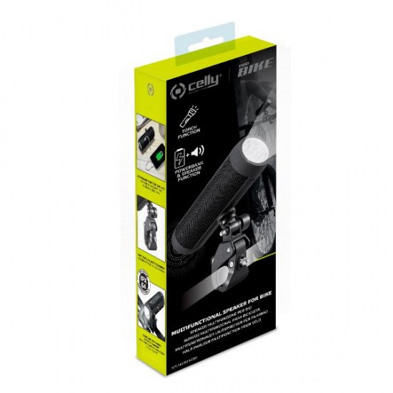 CELLY BIKE LAMP WITH POWER BANK AND SPEAKER 3600MHA 5W SPEAKERBIKEBK CELLY BIKE LAMP WITH POWER BANK AND SPEAKER 3600MHA 5W SPEAKERBIKEBK