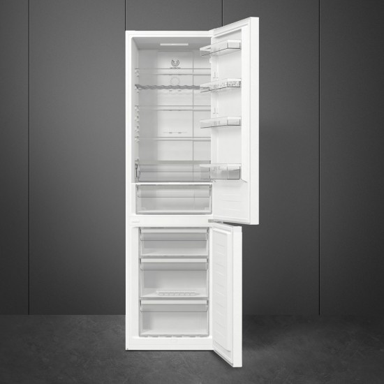SMEG COMBI FRIDGE FREEZER WHITE 200CM RC20WDNE SMEG COMBI FRIDGE FREEZER WHITE 200CM RC20WDNE