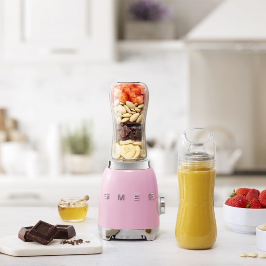 SMEG 50'STYLE GLASS BLENDER ROSE PBF01PKEU SMEG 50'STYLE GLASS BLENDER ROSE PBF01PKEU