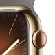 APPLE WATCH SERIES 9 45MM GOLD STAINLESS STEEL CASE WITH CLAY SPORT BAND MRMT3QL/A