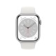 APPLE WATCH MP6N3TY/A SERIES 8 GPS 45MM SILVER ALUMINIUM CASE WHITE SPORT BAND REGULAR