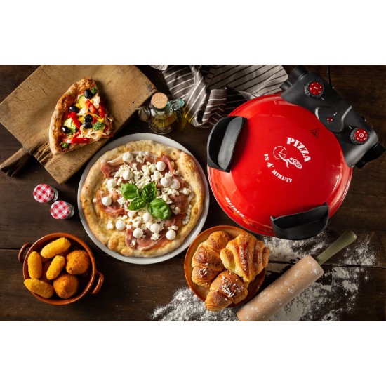 ARIETE 909 GRILL PIZZA GENNARO 1200W BLACK AND RED ARIETE 909 GRILL PIZZA GENNARO 1200W BLACK AND RED