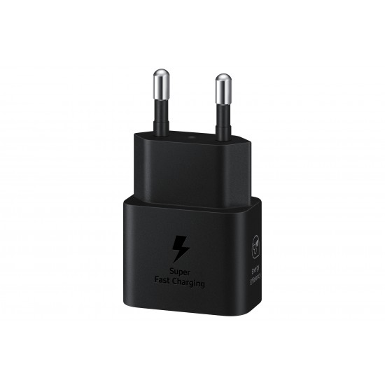 SAMSUNG QUICK CHARGER USB C 25W WITH DATA CABLE BLACK T2510XBE