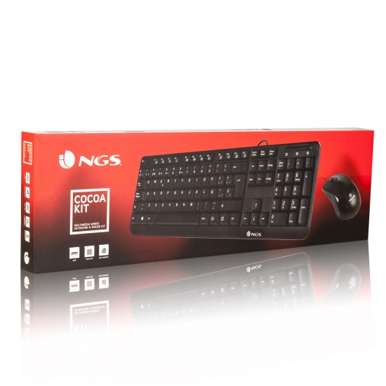 NGS WIRED SET COCOA KEYBOARD AND MOUSE KIT