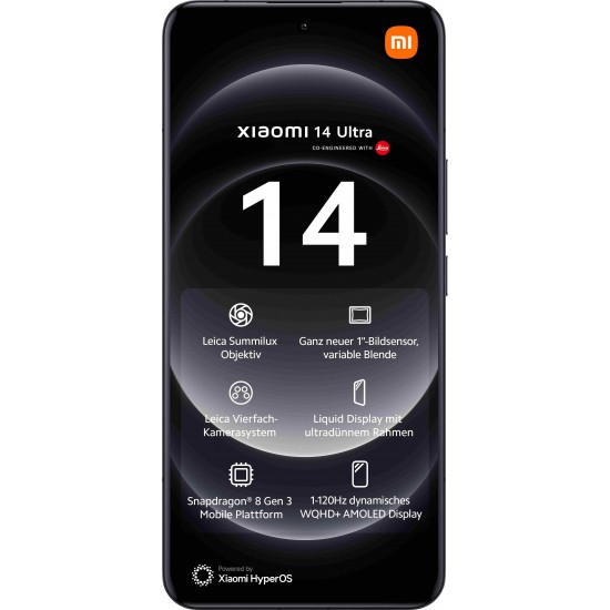 XIAOMI 14 ULTRA 16+512GB DS 5G BLACK OEM XIAOMI 14 ULTRA 16+512GB DS 5G BLACK OEM