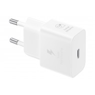 SAMSUNG POWER WALL CHARGER 25W USB-C WHITE + CABLE USB-C TO USB-C WHITE EP-T2510XWEGEU