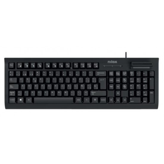 NILOX USB DNI READER KEYBOARD SPANISH BLACK NXKIRE0001 NILOX USB DNI READER KEYBOARD SPANISH BLACK NXKIRE0001