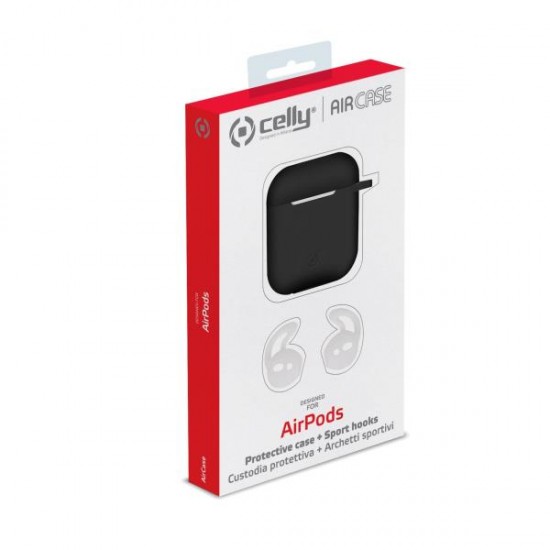 CELLY CASE AIRPODS 1 AND 2 GEN AIRCASEBK BLACK
