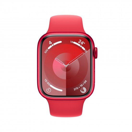 APPLE WATCH SERIES 9 45MM (PRODUCT) RED ALUMINIUM CASE WITH (PRODUCT) RED SPORT BAND MRYG3QL/A