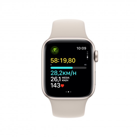 APPLE WATCH SE 40MM GPS WHITE ALUMINIUM STAR WITH WHITE STAR SPORTS STRAP MR9U3QL/A