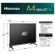 HISENSE 40A4N TV 40" LED FHD SMART TV DOLBY AI SPORT MODE ALEXA HISENSE 40A4N TV 40" LED FHD SMART TV DOLBY AI SPORT MODE ALEXA