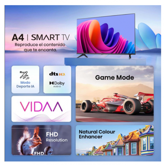 HISENSE 40A4N TV 40" LED FHD SMART TV DOLBY AI SPORT MODE ALEXA HISENSE 40A4N TV 40" LED FHD SMART TV DOLBY AI SPORT MODE ALEXA